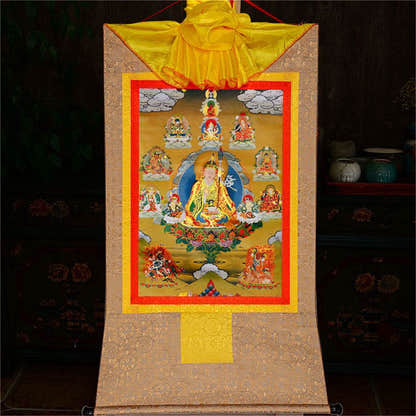 Eight Manifestations of Guru Rinpoche - Tibetan thangka painting, view 10