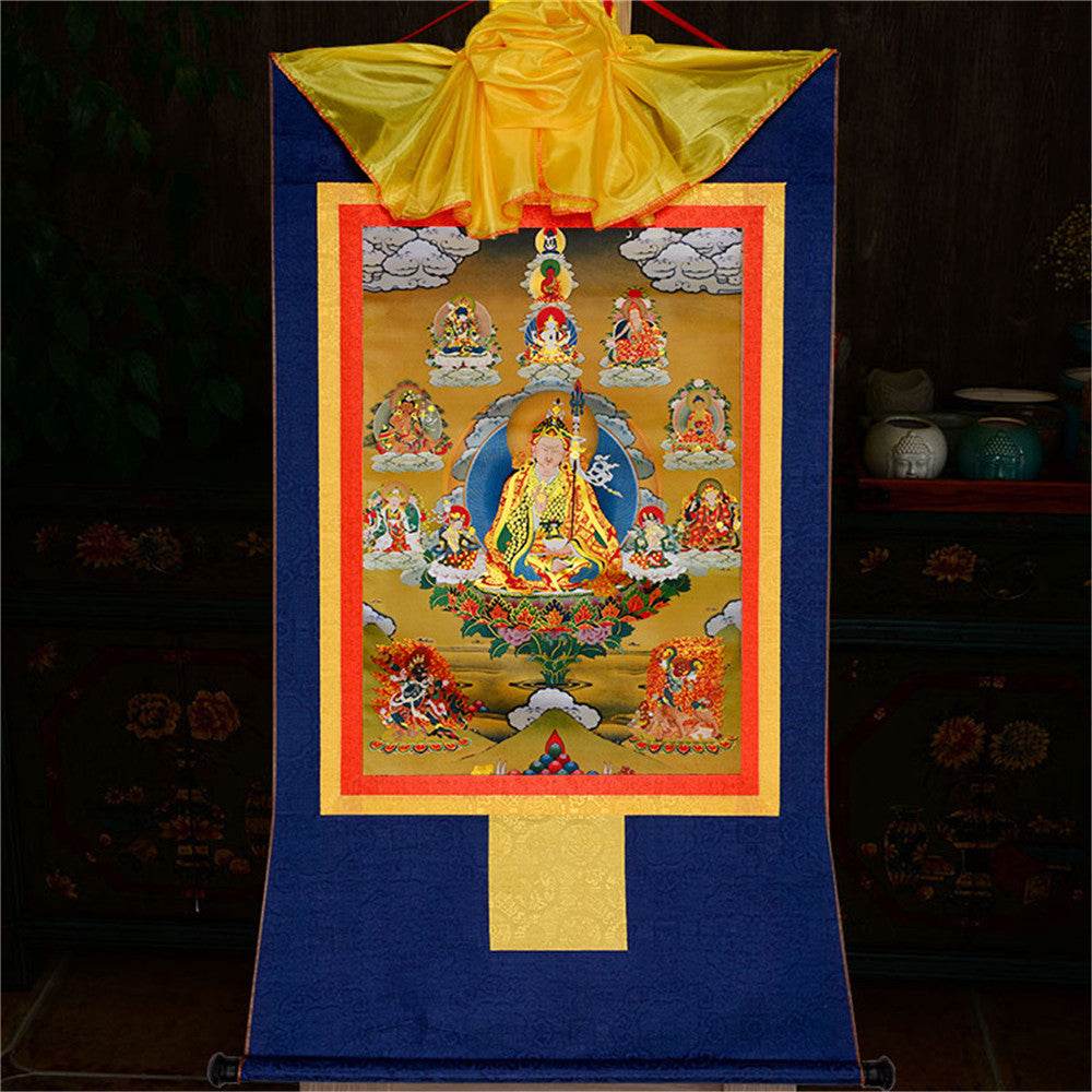 Eight Manifestations of Guru Rinpoche - Tibetan thangka painting, view 12