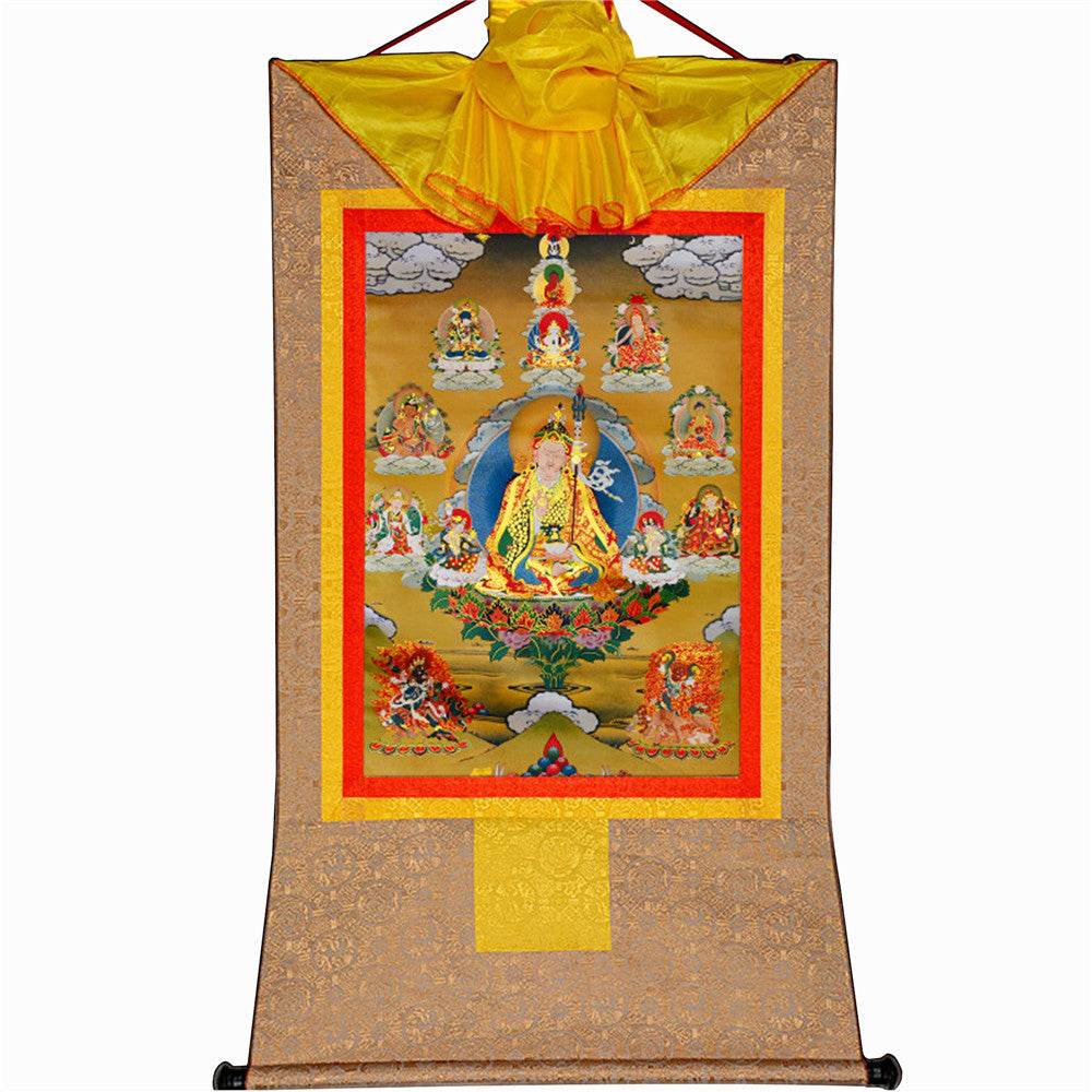 Eight Manifestations of Guru Rinpoche - Tibetan thangka painting, view 9