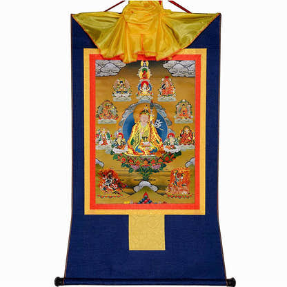 Eight Manifestations of Guru Rinpoche - Tibetan thangka painting, view 11
