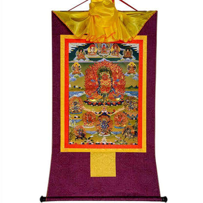 Hayagriva- Wisdom King - Tibetan thangka painting, view 11