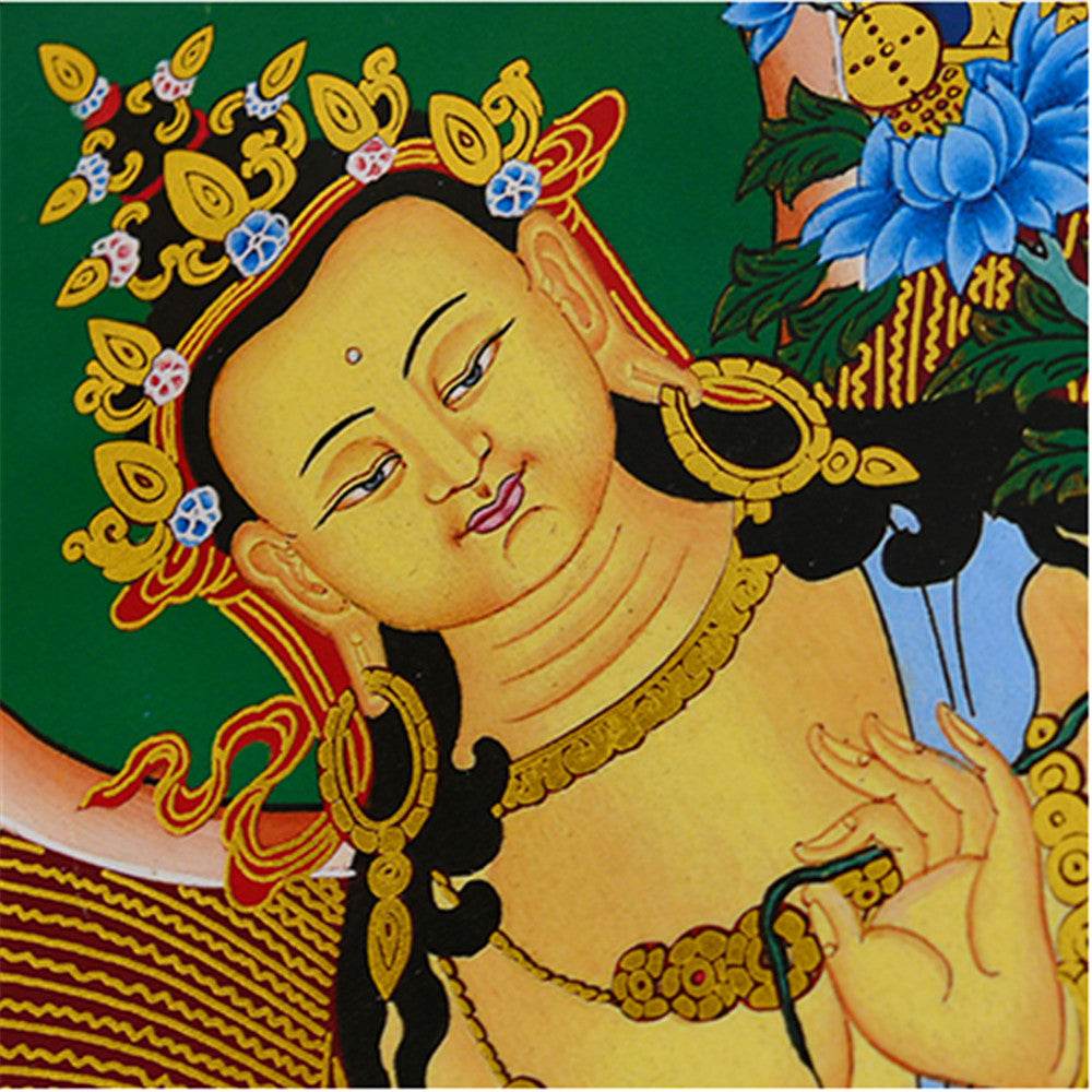 Maitreya Ajita - A Future Buddha of This World - Tibetan thangka painting, view 16