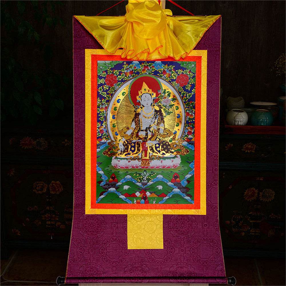 White Tara - Tibetan thangka painting, view 13