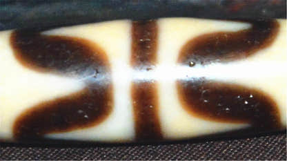 Tiger Tooth Tasso Dzi Bead - Tibetan dzi bead, view 5