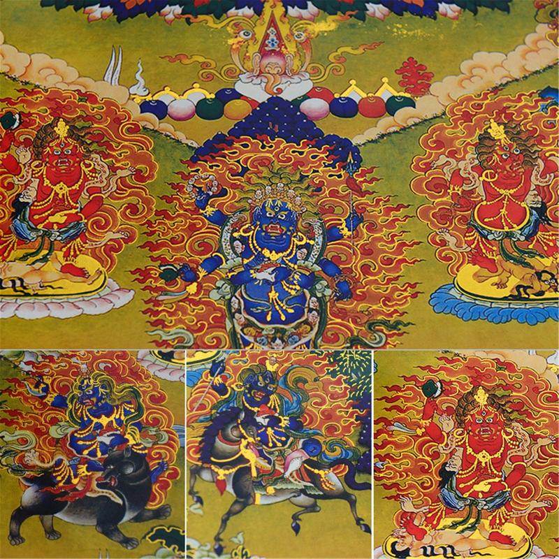 Hayagriva- Wisdom King - Tibetan thangka painting, view 12