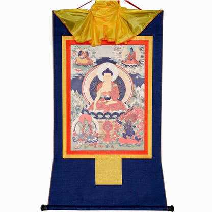 Shakyamuni,Woodblock Thangka Art - Tibetan thangka painting, view 6