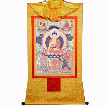 Shakyamuni,Woodblock Thangka Art - Tibetan thangka painting, view 8