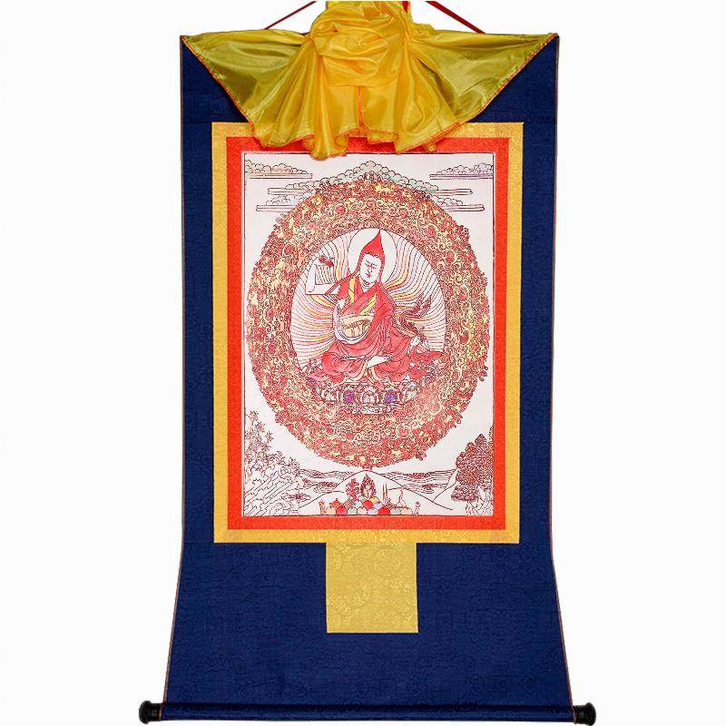 Je Tsongkhapa,Woodblock Thangka Art - Tibetan thangka painting, view 6