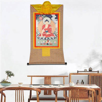Shakyamuni,Woodblock Thangka Art - Tibetan thangka painting, view 4