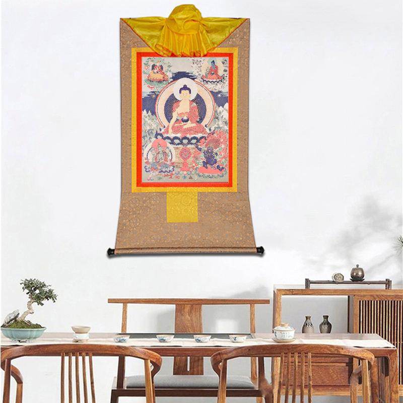 Shakyamuni,Woodblock Thangka Art - Tibetan thangka painting, view 4