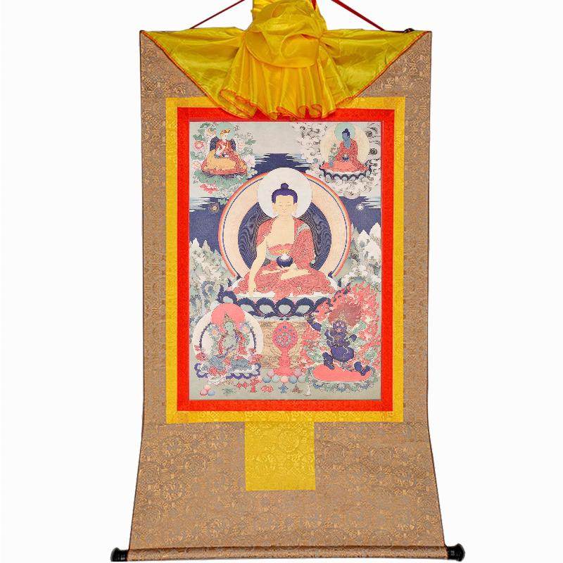 Shakyamuni,Woodblock Thangka Art - Tibetan thangka painting, view 5