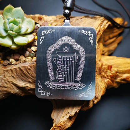 Handpainted Locket Thangka Amulet,White Tara,Arya Tara,Buddha of Wealth - Tibetan thangka painting, size reference