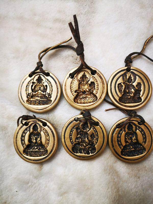 5 Typs Small Round Tsa Tsa Mold - Tibetan tsa tsa mold, front view