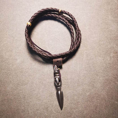 Gandhanra Handmade Phurba Amulet,Kila,Kilaka Pendant, Handmade Cold Iron Craft N - Tibetan Buddhist bead necklace, view 4
