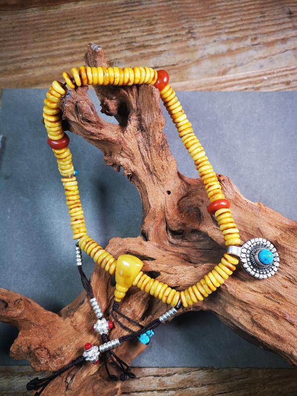 Amber Mala,Prayer Beads - Tibetan Buddhist mala beads, view 4
