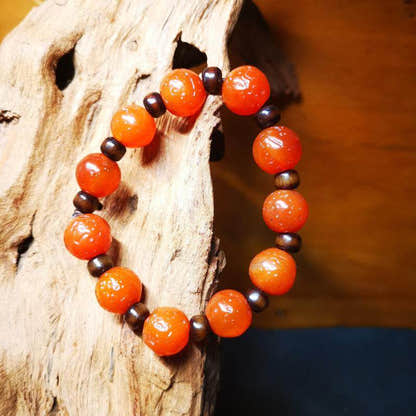 Nanhong Red Agate Bracelet,Amulet Mala Bracelet - Tibetan Buddhist mala beads, view 5